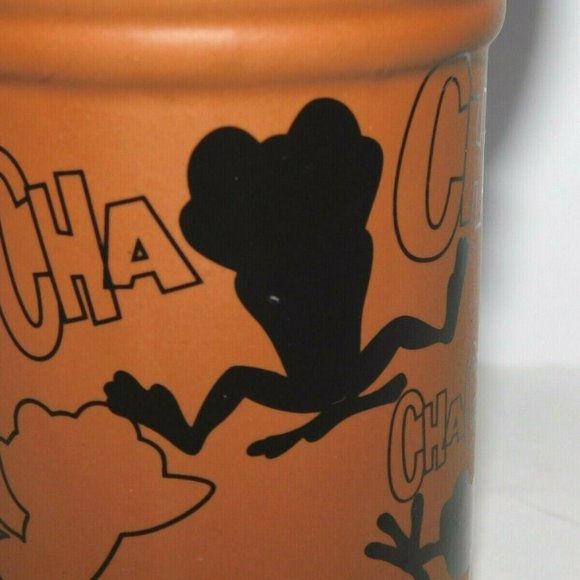 Rainforest Cafe Terracotta Brown Cha Cha Tree Frog Tall Travel Mug with Lid - Picture 7 of 10